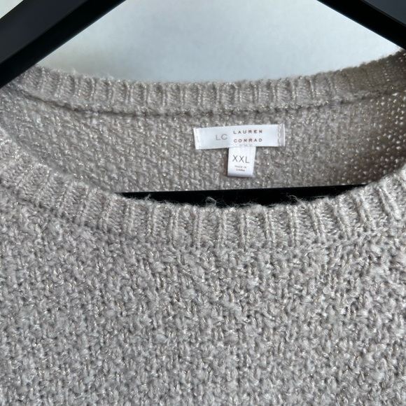 LC Lauren Conrad Taupe Ruffled Sweater - Picture 4 of 6